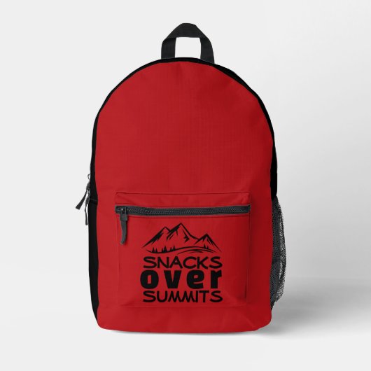 Lightweight Trail Hiking red black Backpack Gift Bedrukte Rugzak (Voorkant)