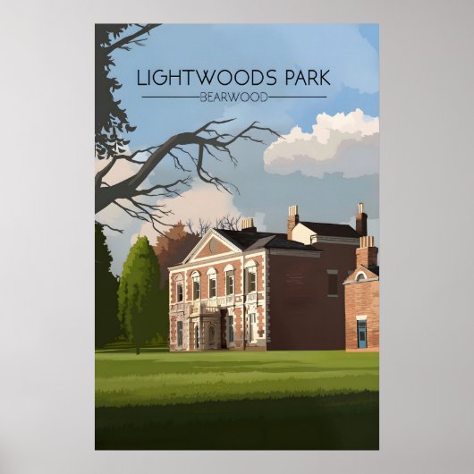 Lightwoods Park Bearwood Reisposter Poster (Voorkant)