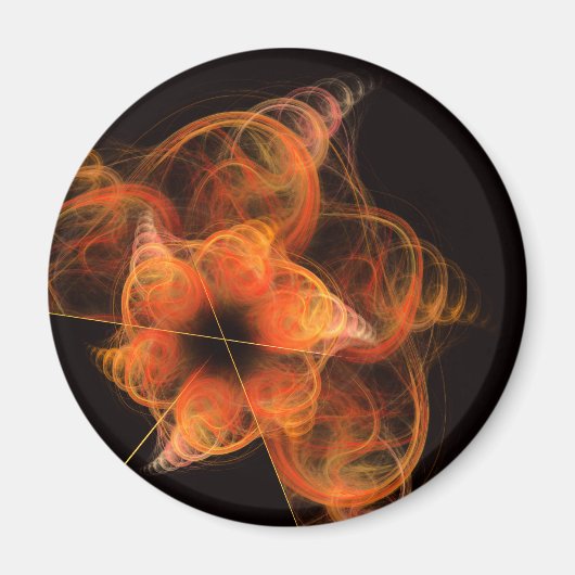 Lightworks Abstract Art Round Magnet (Voorkant)