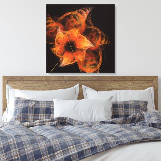 Lightworks Abstract Art Wrapped Canvas Print (Insitu (Slaapkamer))