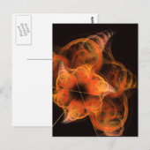 Lightworks Abstracte Kunst Fractaal van Vuurachtig Briefkaart (Voorkant / Achterkant)