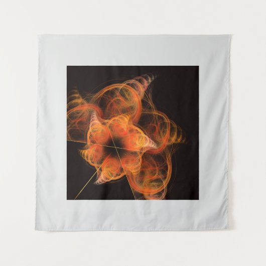 Lightworks Abstracte Kunst FRACTAL van vurige ener Wandkleed (Voorkant)