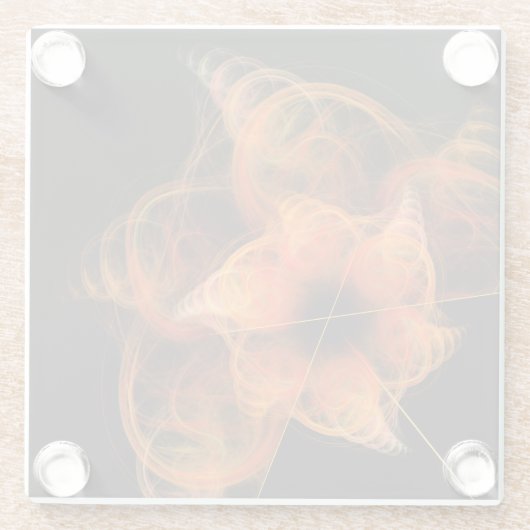 Lightworks Abstracte kunst Glazen Onderzetter (Achterkant)