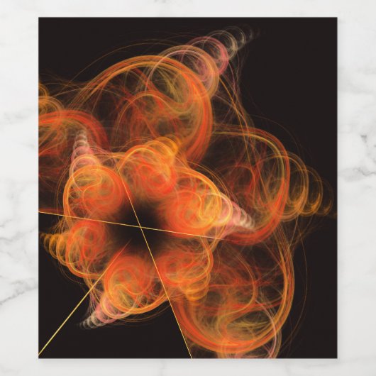 Lightworks Abstracte kunst Wijn Etiket (Enkel label)