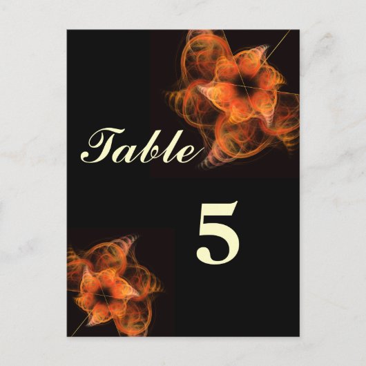 Lightworks Table Number Briefkaart (Voorkant)
