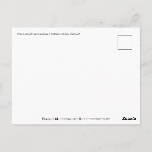 "Lightyears" - geïnspireerd op het Eraserheads-lie Briefkaart (Achterkant)