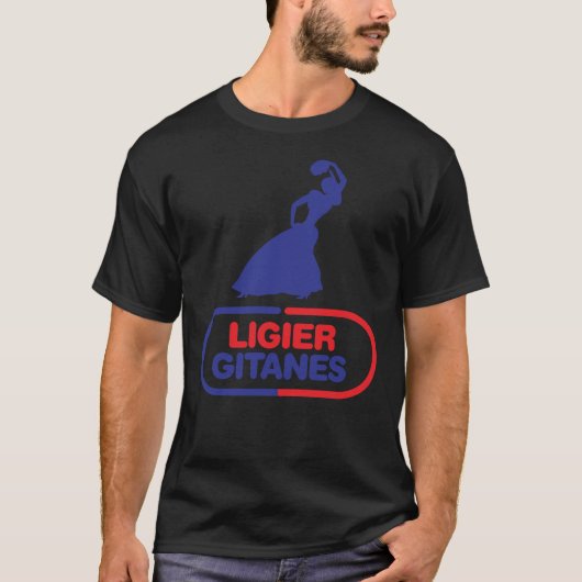 Ligier Gitanes F1 team logo 1975-1980 &x27;zigeune T-shirt (Voorkant)