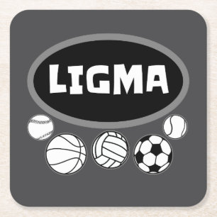 Ligma Balls Funny Meme en Sarcastic Gaming Humor Kartonnen Onderzetters