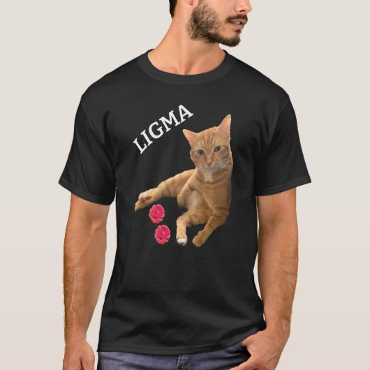 Ligma Joke Cat met speelgoed T-shirt (Voorkant)