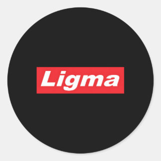 Ligma Red Box Dank Memes Ronde Sticker