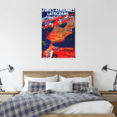 Lignes Aeriennes Latecoere Vintage Poster Canvas Afdruk (Insitu (Slaapkamer))