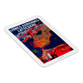 Lignes Aeriennes Latecoere Vintage Poster Magneet (Rechterzijde)