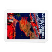 Lignes Aeriennes Latecoere Vintage Poster Magneet (Horizontaal)