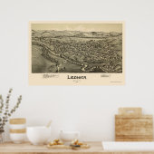 Ligonier, PA Panorama - 1900 Poster (Keuken)