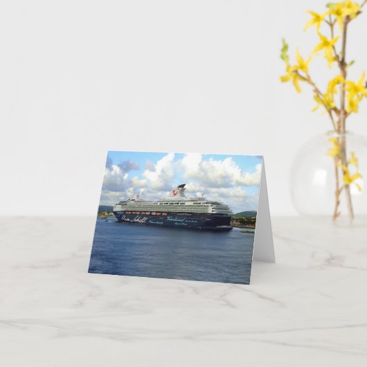 Ligplaats in Bonaire Blank Note Cards Kaart (Gele Bloem)