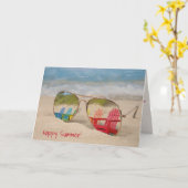 ligstoel bezinning in zonnebril kaart (Gele Bloem)