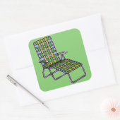 Ligstoel Chaise Longue Vierkante Sticker (Envelop)