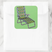Ligstoel Chaise Longue Vierkante Sticker (Tas)