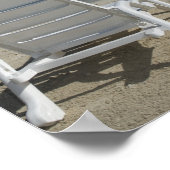 Ligstoel op Tropisch Strand Poster (Hoek)