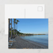 Ligstoel, strand ansichtkaart briefkaart (Voorkant / Achterkant)