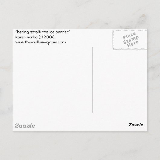 ligstro: de ijsbarrière briefkaart (Achterkant)