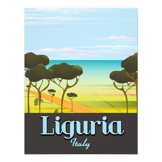 Liguria Italyreisposter Foto Afdruk (Voorkant)
