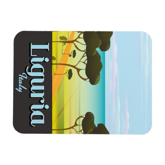 Liguria Italyreisposter Magneet (Horizontaal)
