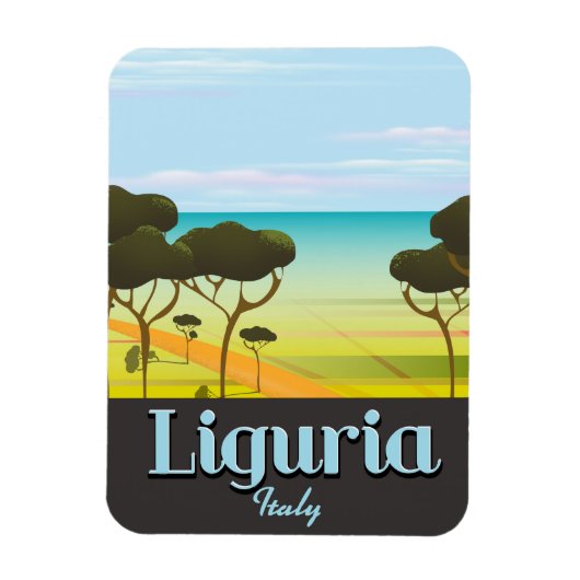 Liguria Italyreisposter Magneet (Verticaal)