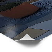 Ligurian Sunset – Stained Glass Style Poster (Hoek)