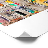 Ligurië Italië Reizen Waterverf Hand getekend Poster (Hoek)