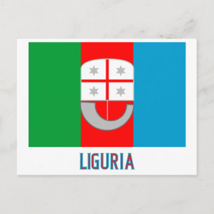 Ligurië met naam briefkaart