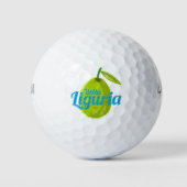 Ligurië Retro Olive Italië vakantie Souvenir Golfballen (Voorkant)