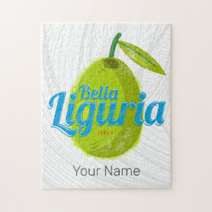 Ligurië Retro Olive Italië  vakantie Souvenir Legpuzzel