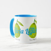 Ligurië Retro Olive Italië  vakantie Souvenir Mok (Voorkant links)