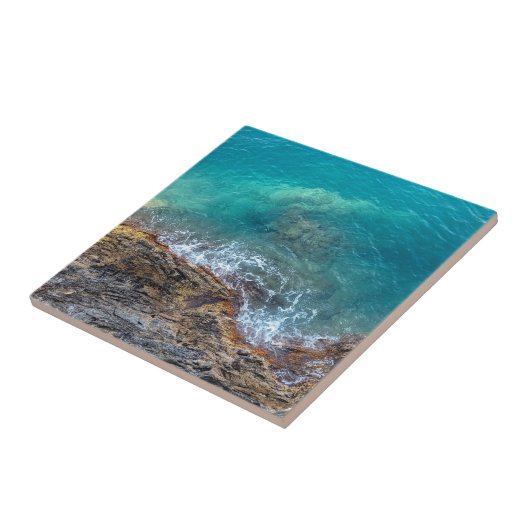 Ligurische golven (klein) tegeltje (Zijkant)