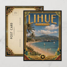 Lihue Hawaï Vintage Art Deco Gouden Tijdperk