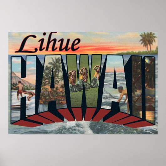 Lihue, HawaiiLarge Letter ScenesLihue, HI Poster (Voorkant)