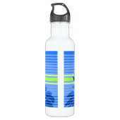 Lihue Hibiscus Stripe Hawaiian Waterfles (Achterkant)