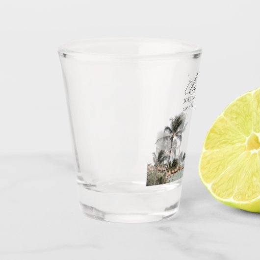 Lihue Kauai foto bruiloft gunst gejuich shot glas (Links)