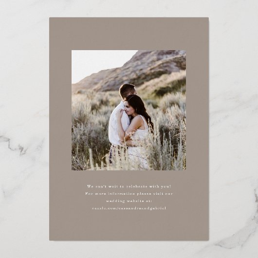 Lihue Wedding Gold Starfish Folie Uitnodiging (Achterkant)