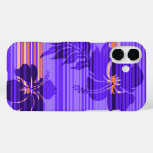 Lihule Hibiscus Stripe Hawaiian Case-Mate iPhone Case (Achterkant (horizontaal))