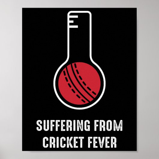 Lijden aan cricketkoorts poster (Voorkant)