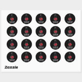 Lijdend aan cricketkoorts ronde sticker (Vel)