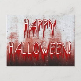 Lijdend Gelukkig Halloween Bloedbevlekte Ansichtka Briefkaart