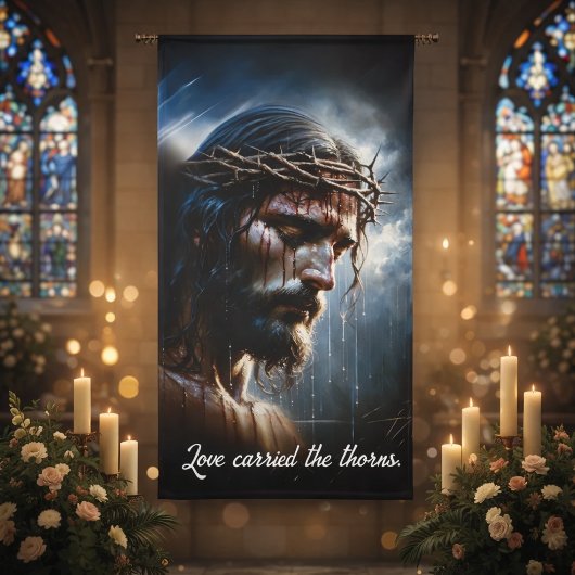 Lijdens- en offerportret  spandoek