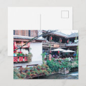 Lijiang, China, Kaart van de oude stad (Voorkant / Achterkant)