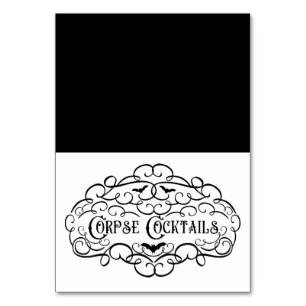 Lijk cocktails vintage Halloween voedseltent Kaart