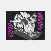 Lijk een schoonheid, trap als een beest - Kickboks Fleece Deken (Voorkant (Horizontaal))