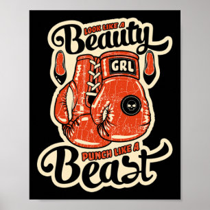 Lijk op een schoonheid, sla als een beest' Boksen Poster