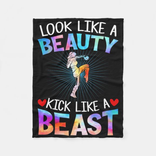 Lijk schoonheid Kick als een Beest Tee Vrouwen Kic Fleece Deken (Voorkant)